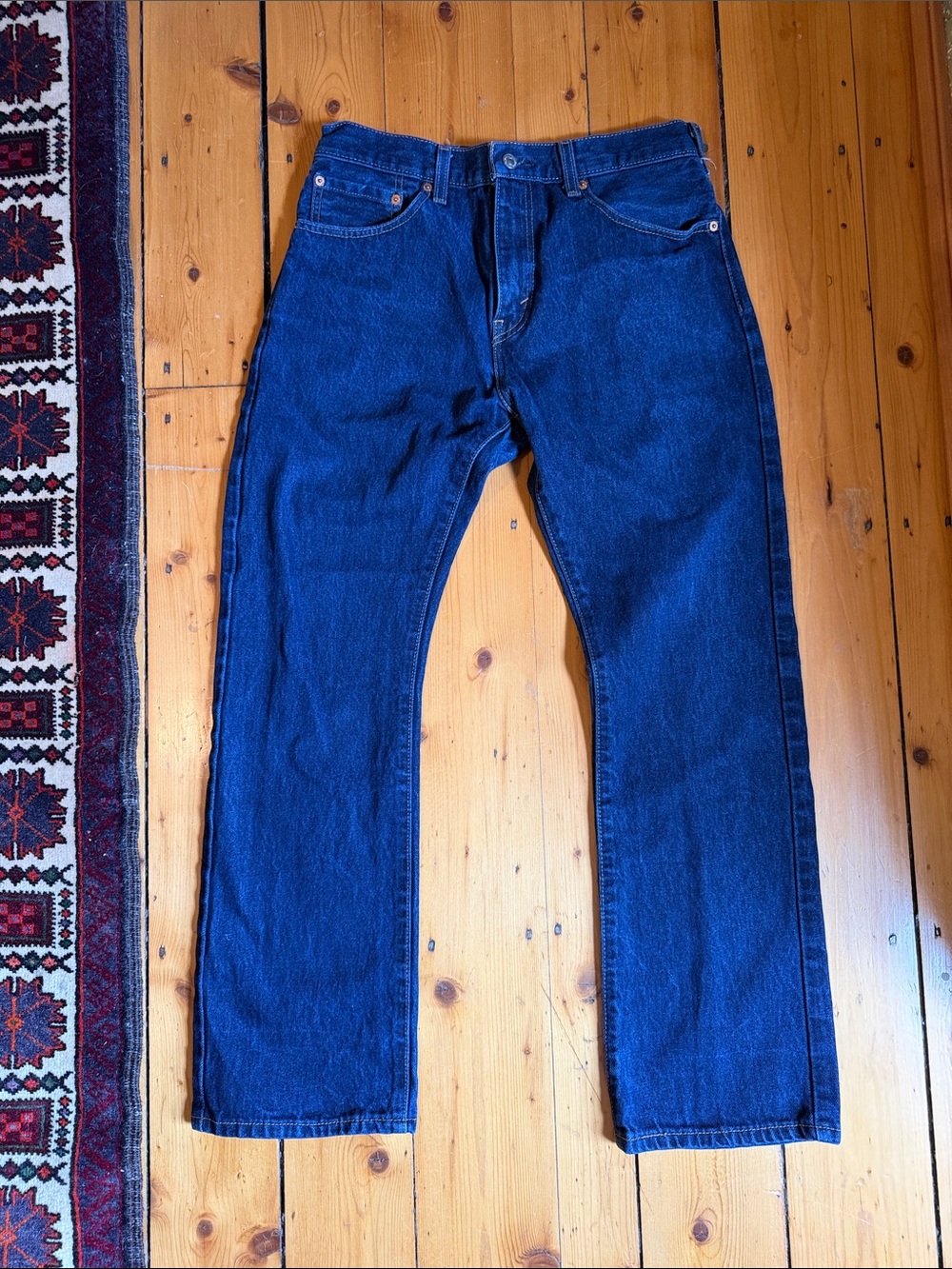 Levis 517 Jean Unisex 31x30 Bootcut Dark Blue Denim 100% Cotton
